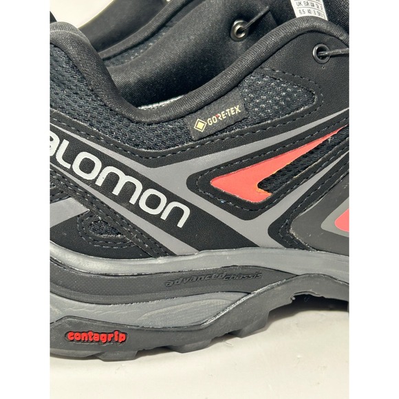Salomon X Ultra Gore-Tex Hiking Shoes Black Grey Coral Womens 8 398685 - Picture 10 of 13